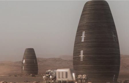 Viviendas de basalto en Marte