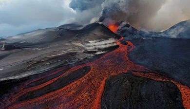 volcán basalto